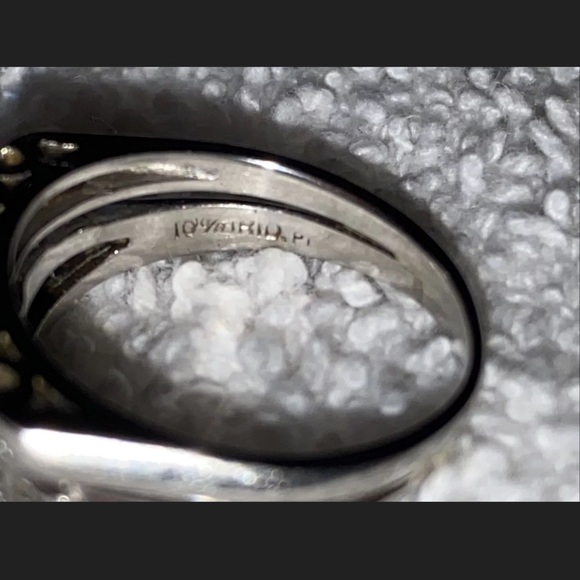 Platinum iridium wedding set .75 karats - Picture 2 of 7